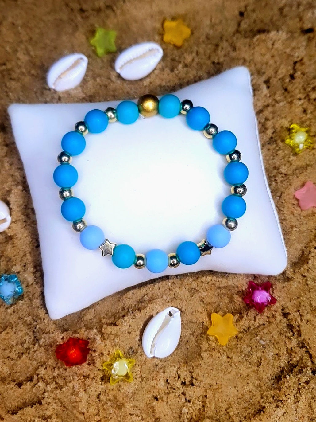 Bracelet Summer Boules Bleues
