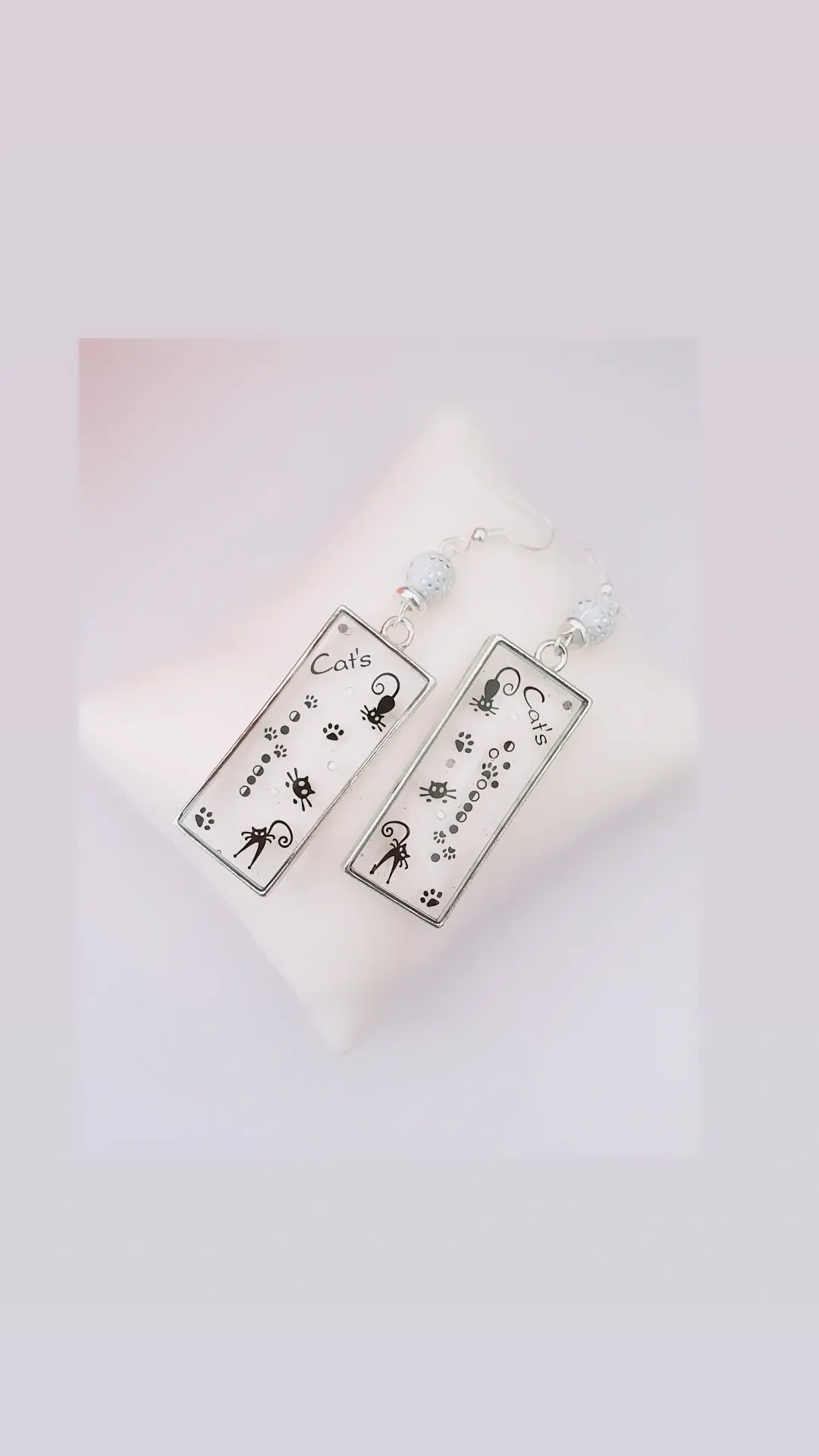 Boucles d'Oreilles Résine Chats