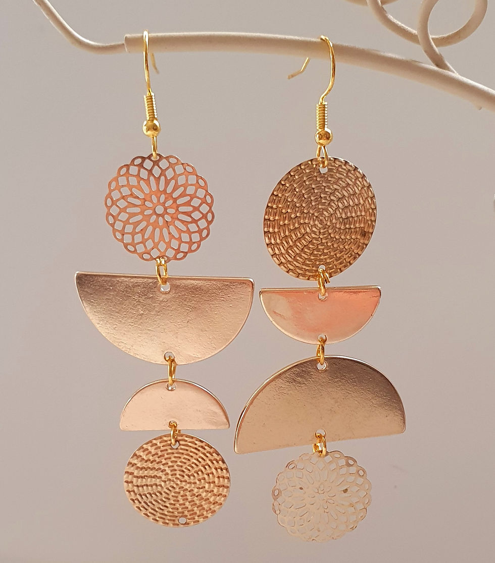 Miniature : Boucles Asymétriques Dorées
