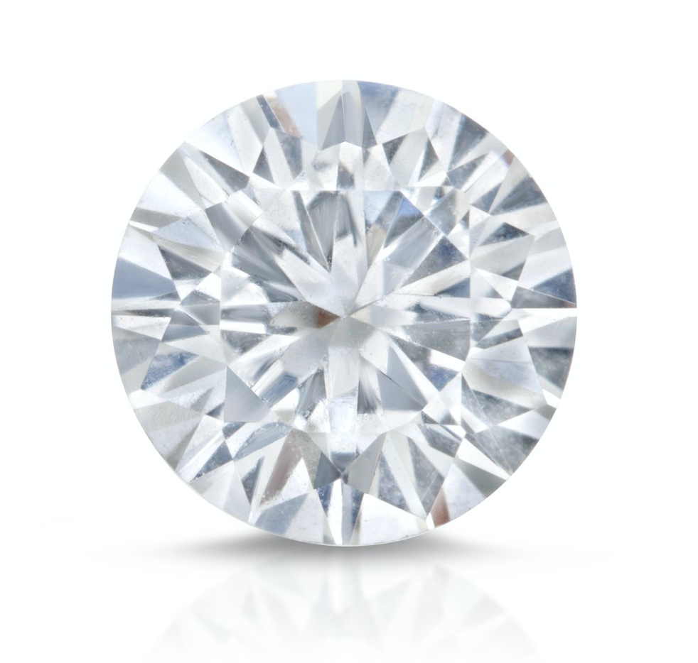 close up of a white sapphire stone