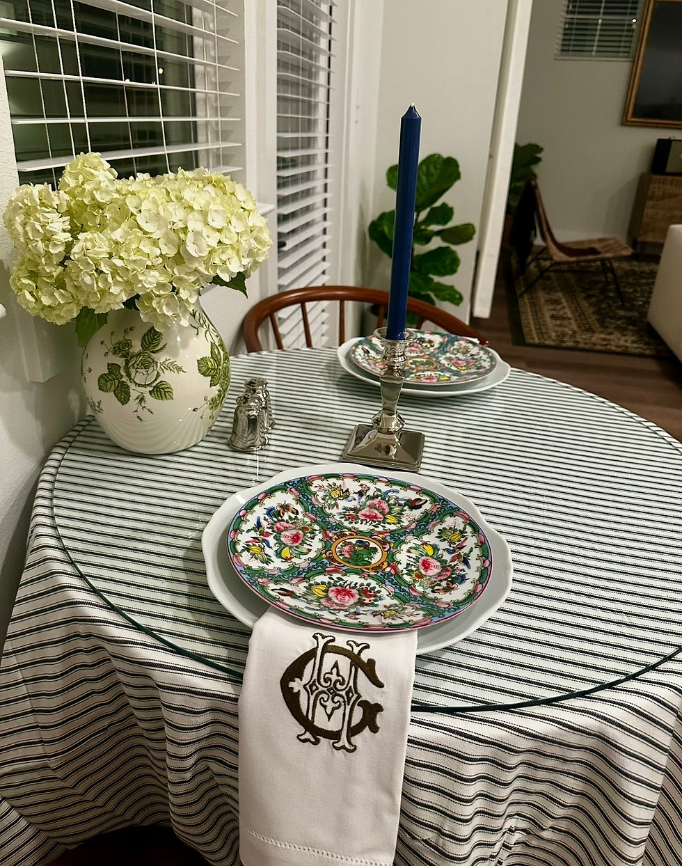 Hannah and Garrett’s First Kitchen Table all set for Fall as Newlyweds