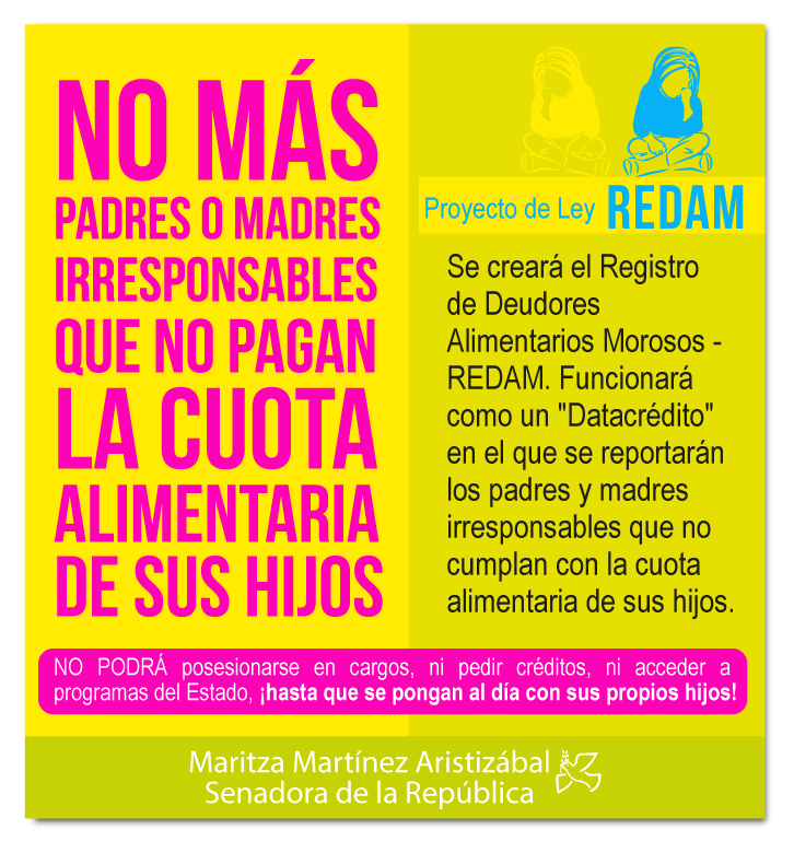 PROYECTO DE LEY No. 08 DE 2017 “Por medio de la cual se crea el Registro de Deudores Alimentarios Mo