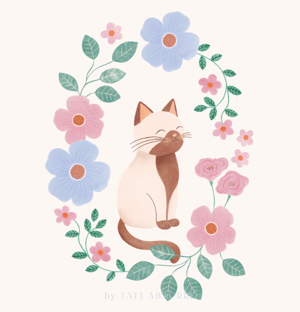 CLG-TA- Cat floral illustration-P2477-2.png