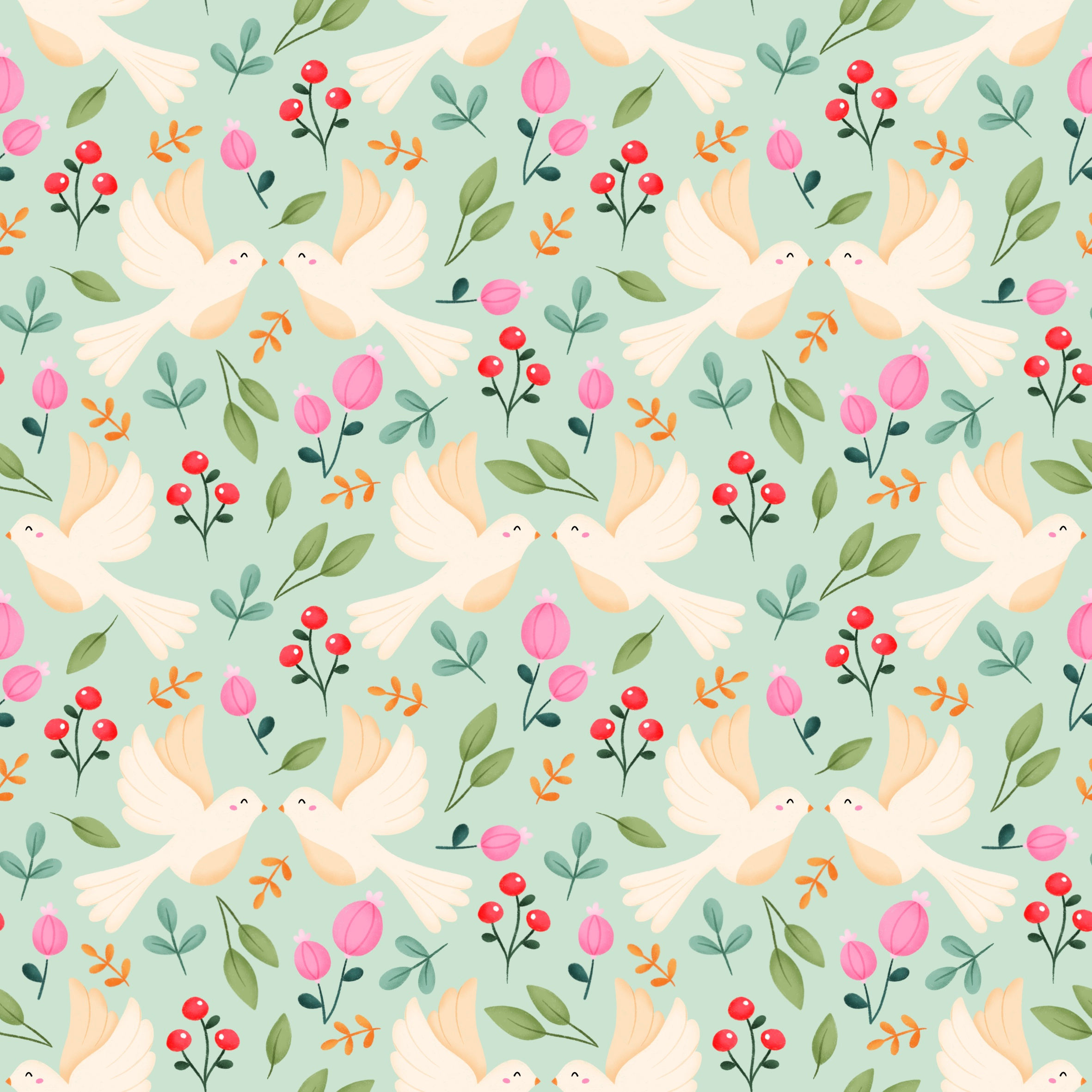 eh_merry & evergreen_turtle doves_pattern.jpg