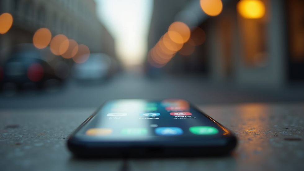Eye-level view of a smartphone displaying various digital wallet apps