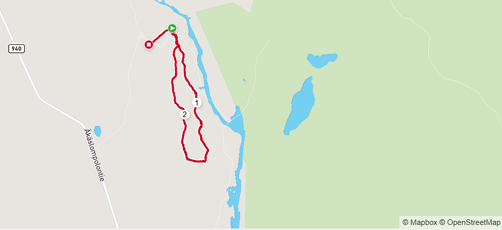 Elämänluukun talvipolun kartta