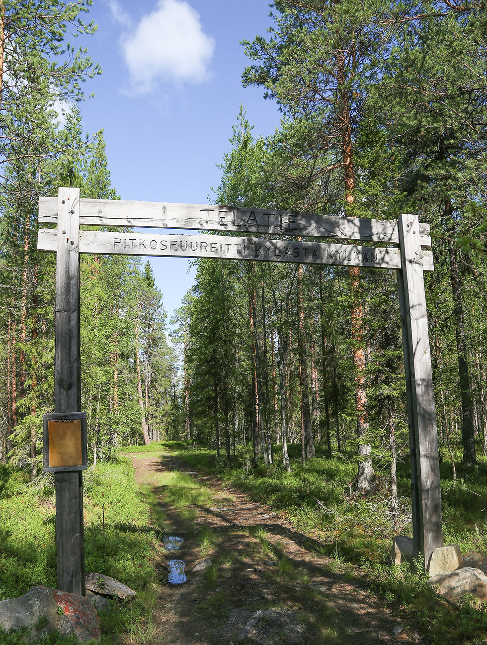 Teuravuoman telatien lähtöpaikka Venejärvellä