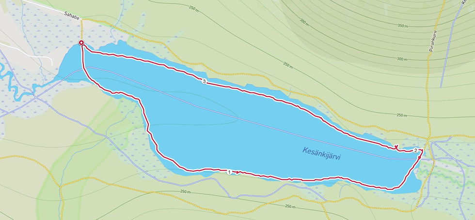 SUP-reitti Kesänkijärvellä