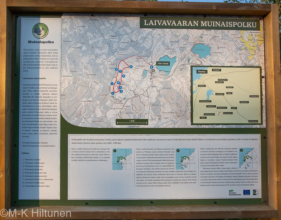 Laivavaaran muinaispolun kartta