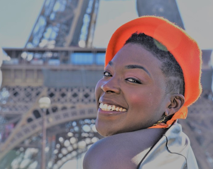 Black Woman in Paris Eiffel