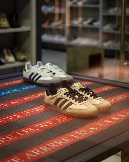 adidas samba og on display on canvas art frame table leftfoot mandarin gallery limited edition store