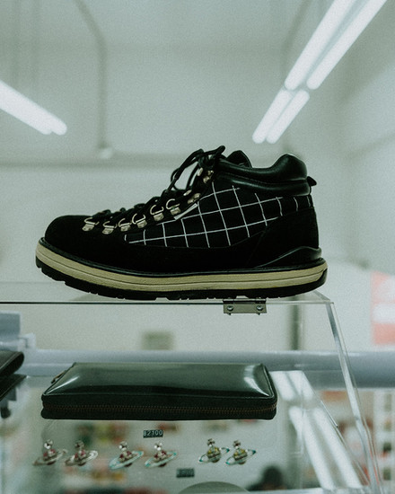 black shoe on display  madbacon store bangkok