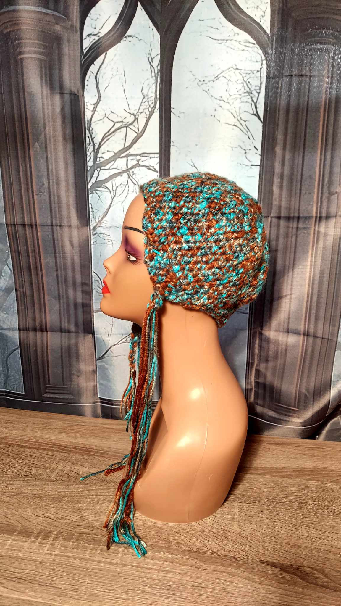Crochet Cowl Hat Adult Size