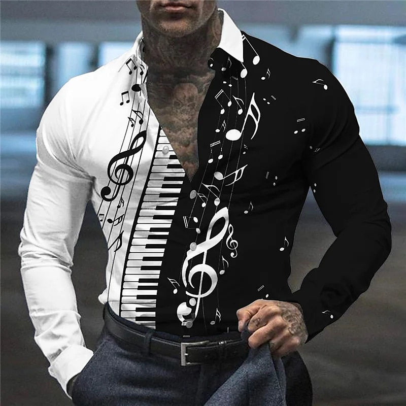 Thumbnail: Fashion Street Men Suit Shirt Outdoor Soft Comfortable Fabric Top Shirt Clear G