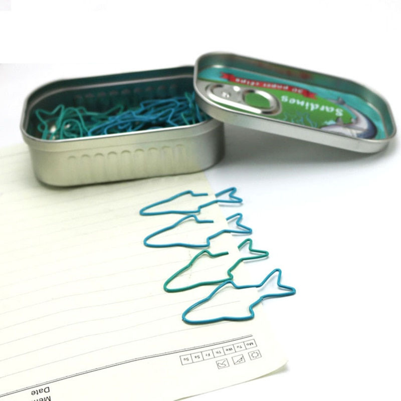 Миниатюра: Sardines Shaped Paper Clips 30 Clips Bookmark Multicolour Metal Fish Paper Clip