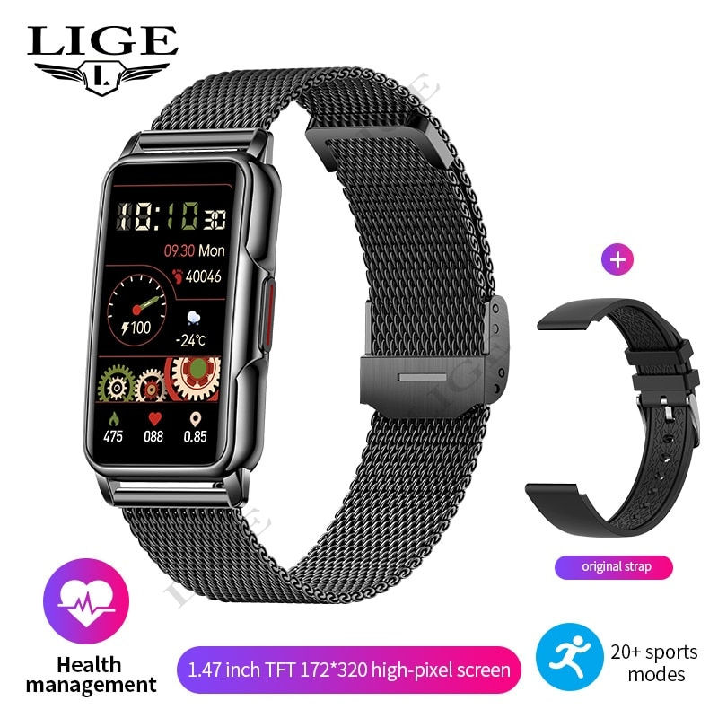 Thumbnail: Smart Watch Women Full Touch Screen Bluetooth Call IP67 Waterproof Ladies Watch