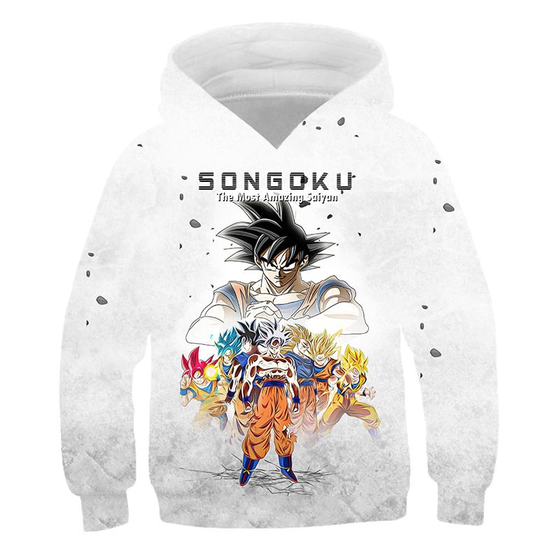 Thumbnail: Japan Anime Dragon-Ball Z Hoodies Casual Comfortable Tops 1 to 14 Years Old Boy