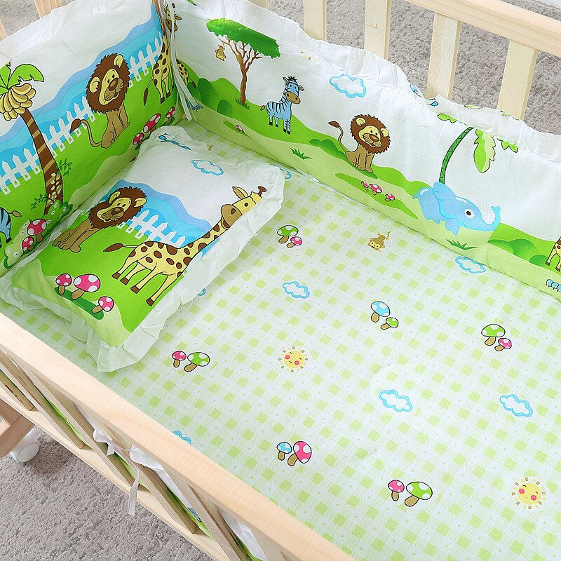 Thumbnail: 5pcs Baby Bedding Set Newborn Pure Cotton Bed Circumference Mattress Pillow Kit