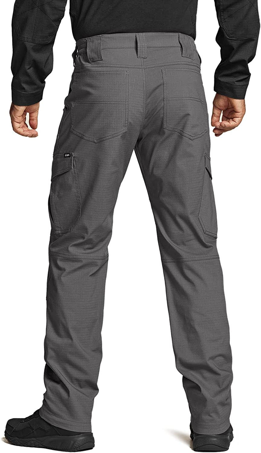 Thumbnail: CQR Men's Flex Ripstop Tactical Pants, Water Resistant Stretch Cargo Pants, Lig