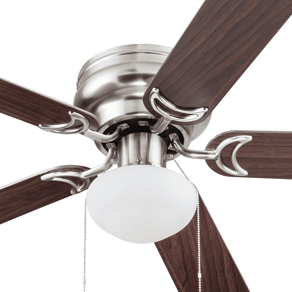 Thumbnail: Mainstays 44" Satin Nickel Hugger Ceiling Fan, 5-Blade