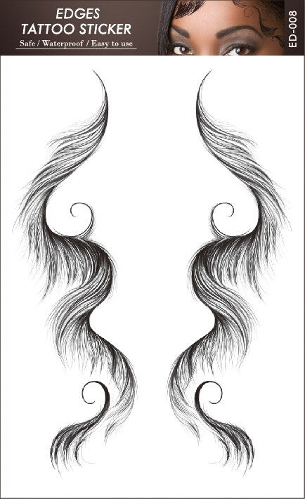 Thumbnail: Hair Tattoo Stickers Creating The Seriously Real Baby Hairs Temporary Hairline 