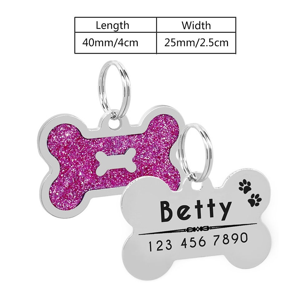Thumbnail: Personalized Dog ID Tags Engraved Metal Tag for Small Dogs Name Collar