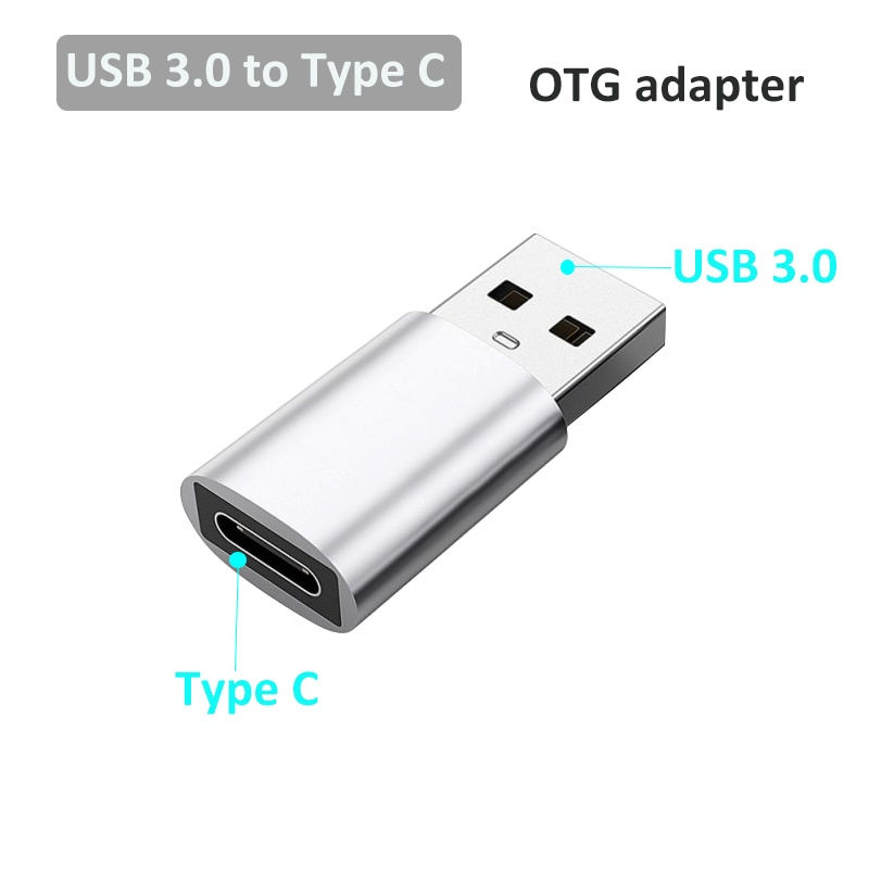 الصورة المصغرة: OTG Adapter Type C to USB3.0 Connector USB A to USB C Adapter Male to Female Co