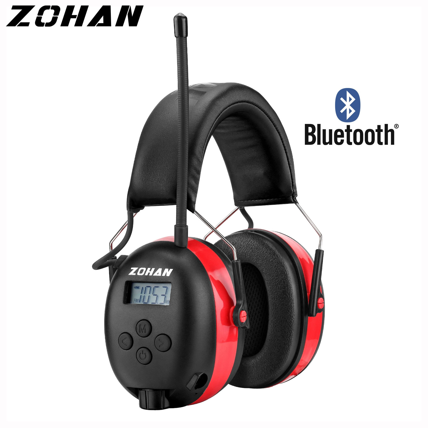 ZOHAN Electronic Earmuffs 5.0 Bluetooth Headphone Ear Protection FM/AM Noise Re