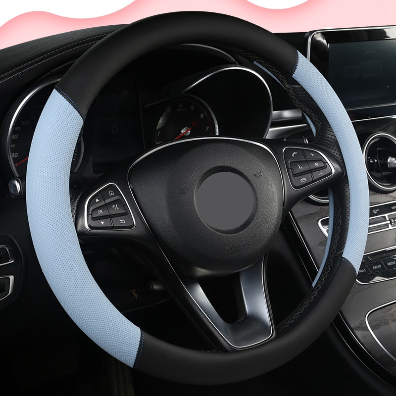 Miniatura: Car Steering Wheel Cover 5 Colors for Woman Girl Breathable Braid On The Steeri