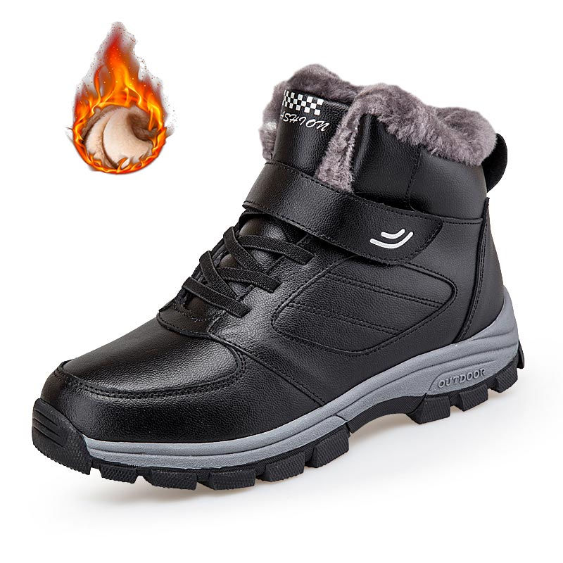 الصورة المصغرة: Nine o'clock Winter Couple Casual Boots Stylish Leather High-top Sneaker For Me