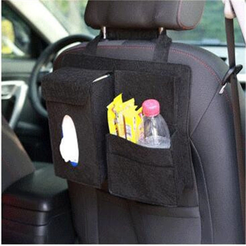 Miniatura: Car Back Seat Storage Bag Organizer Hanging Bag Box Paper Towel Phone Storage F