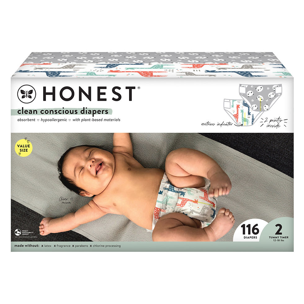Miniaturbild: The Honest Company Disposable Diapers (Choose Your Size and Count)
