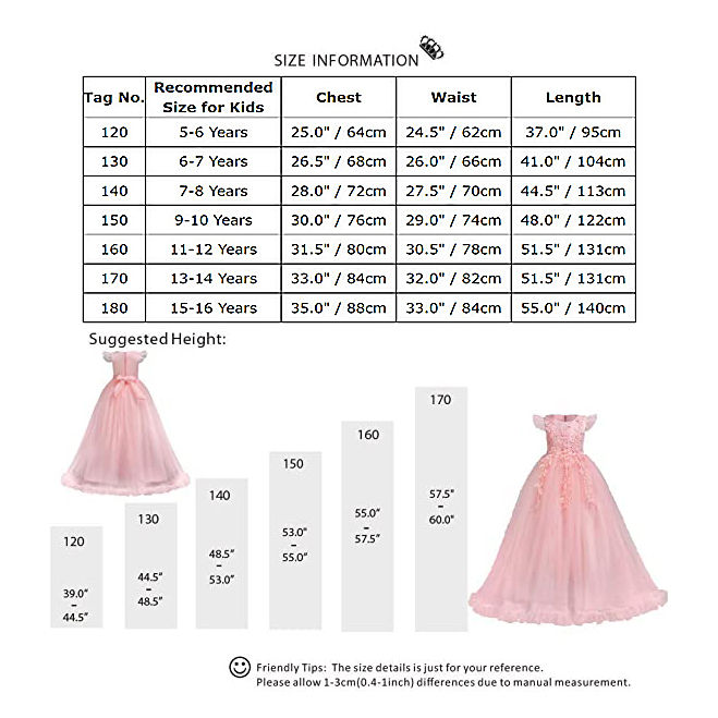 Thumbnail: IBTOM CASTLE Flower Girl Lace Long Dress for Kids Wedding Bridesmaid Pageant Pa