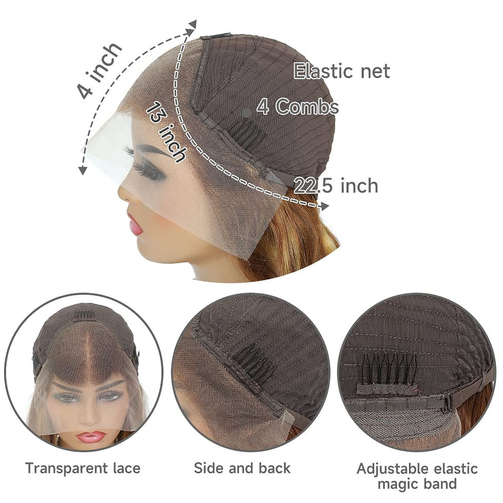 Miniatura: Highlight Ombre Lace Front Wigs Human Hair Pre Plucked with Baby Hair 13x4 Body