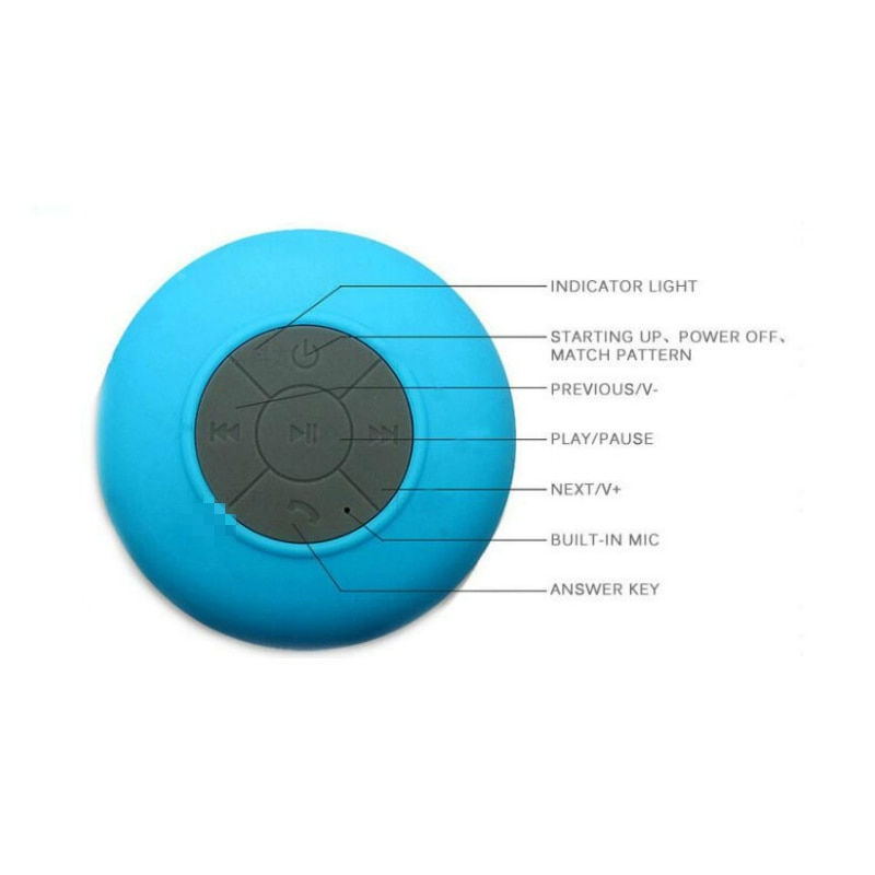 Thumbnail: Bathroom Waterproof Drop Bluetooth Speaker Kitchen With Large Suction Cup Mini 