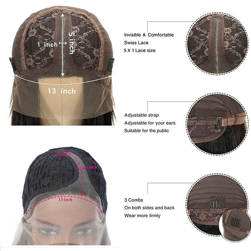 Thumbnail: Side Part Short Bob Lace Wig Brazilian Remy Human Hair Wigs Body Wave Lace Wigs