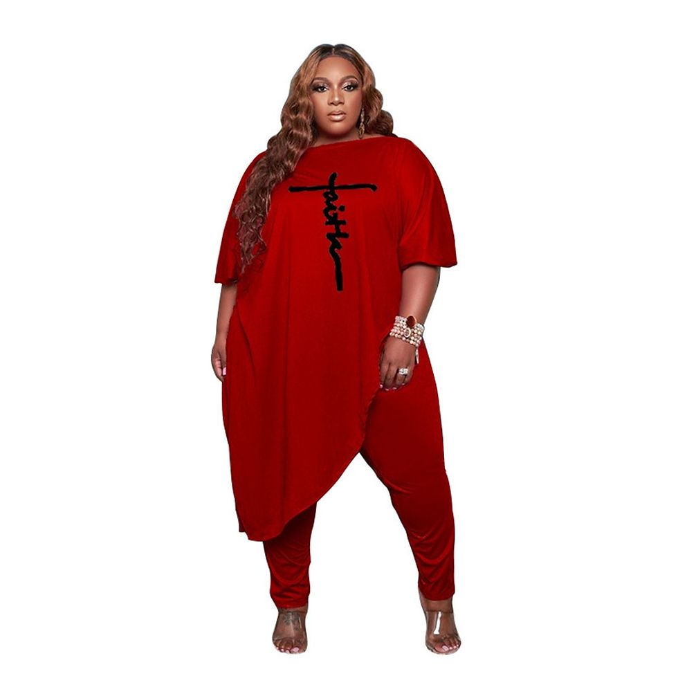 Thumbnail: Elegant Plus Size Women's Clothing 4xl 5xl Loose Solid Color Slanted Shoulder E