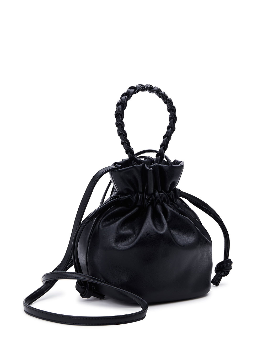 الصورة المصغرة: No Boundaries Women's Bucket Crossbody Handbag, Black