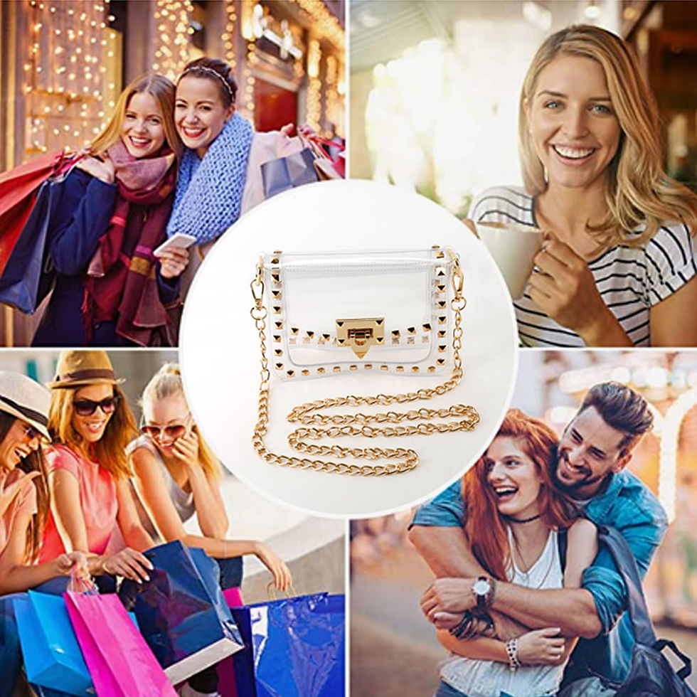 Thumbnail: NBPOWER Clear Purse for Women, Clear Crossbody Bag Stadium Approved, Clear Hand