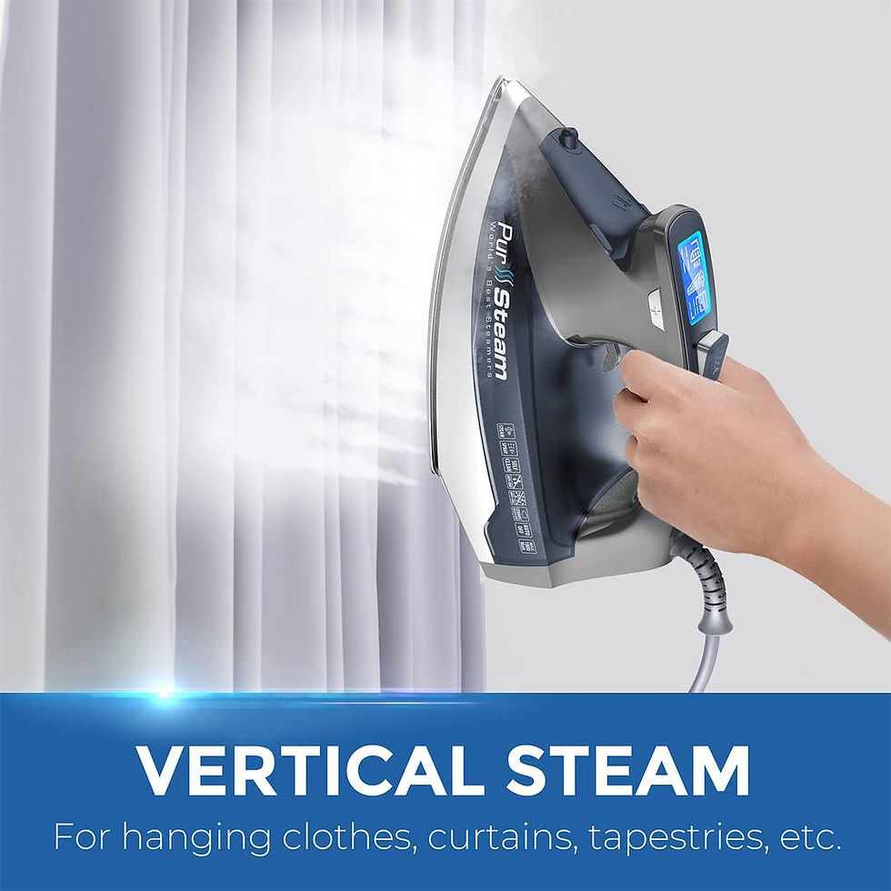 Miniatura: PurSteam Professional Grade 1800-Watt Steam Iron with Digital LCD Screen, 3-Way