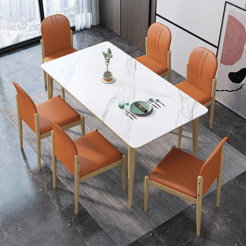 Thumbnail: Nordic Ash Solid Wood Slate Dining Table Coffee Combination Small Rectangular S