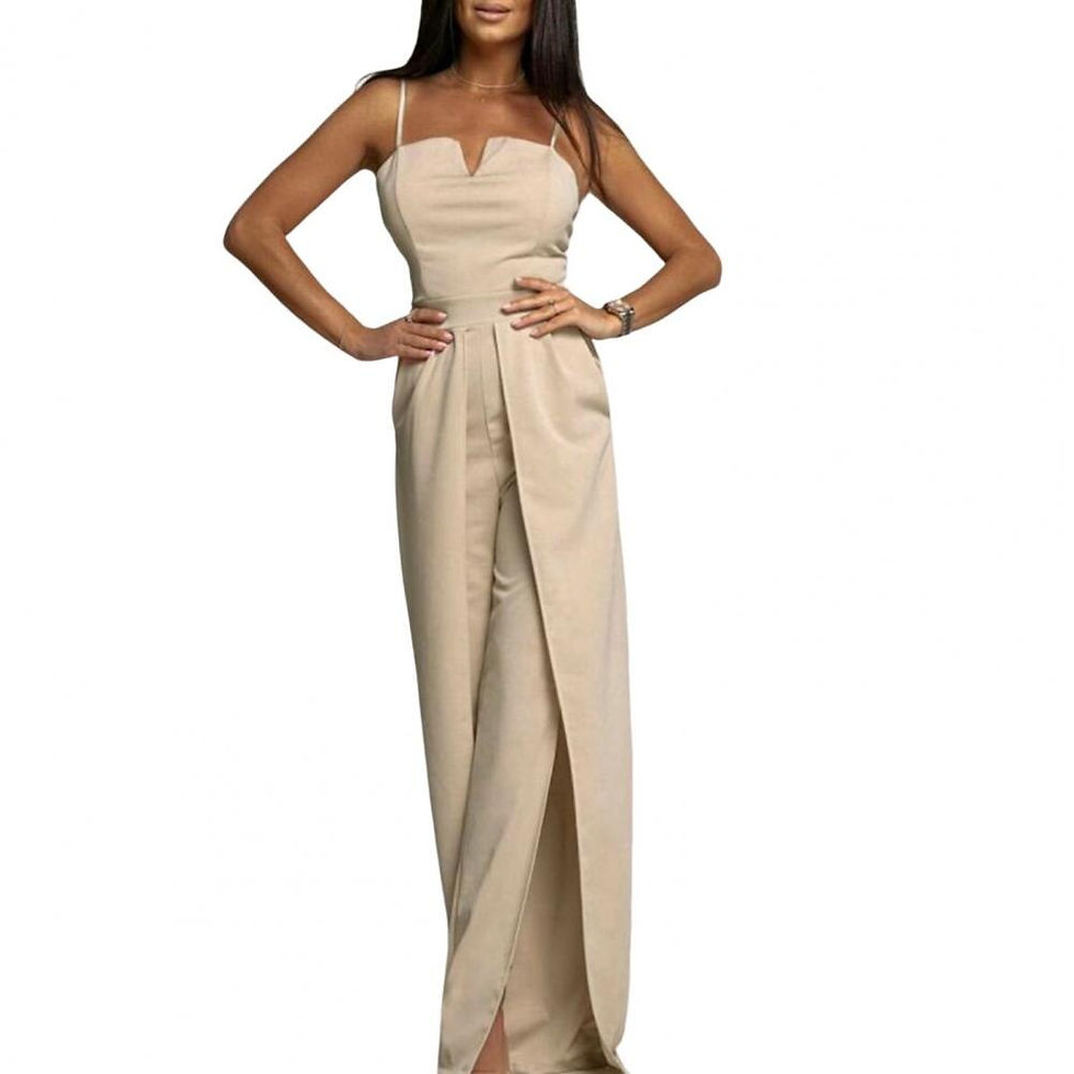 Thumbnail: Stylish Office Romper Solid Color Dressing Up Thin Casual Elegant Evening Long 