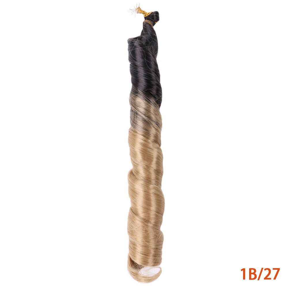 Spiral Curls Crochet Braids Hair Natural Synthetic Ombre Loose Deep Wave Pre St