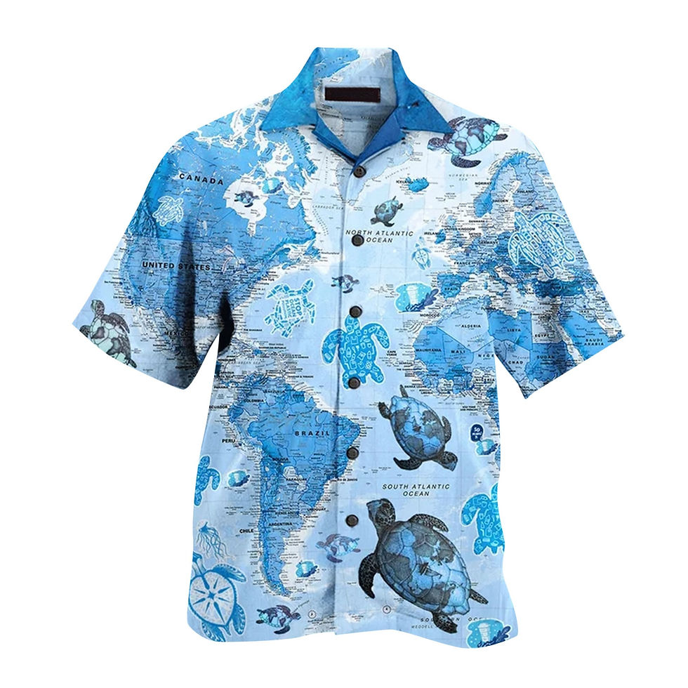 Thumbnail: Shirt For Men Beach Summer Outdoor Vintage Animal Print Lapel Short Sleeve Hawa