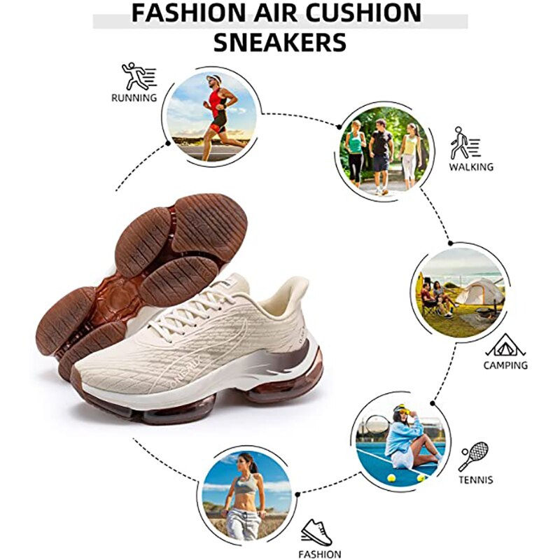 Thumbnail: ONEMIX 2023 New Running Shoes for Men Air Cushion Athletic Couple Trainers Spor