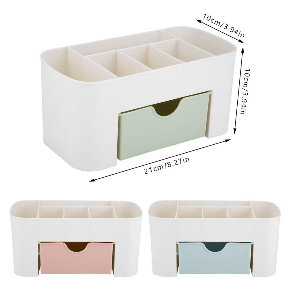 Miniatura: Double Layer Makeup Organizer Box Cosmetic Storage Drawers Desktop Jewelry Nail
