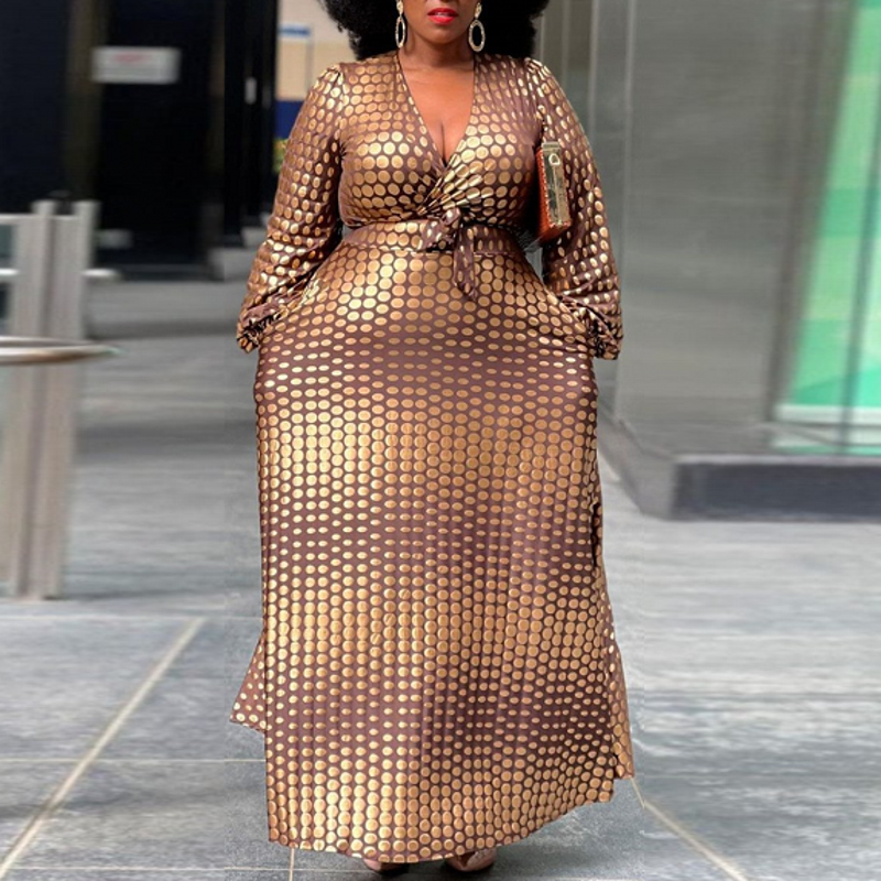 الصورة المصغرة: 3XL 5XL Big Size Dresses for Women Grand Bubu Robe Party Africa Maxi Dress