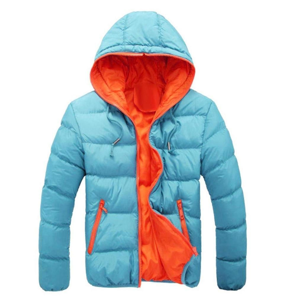 Men Jacket Coat Slim Casual Warm Jackets Hooded Winter Thick Coat Parka