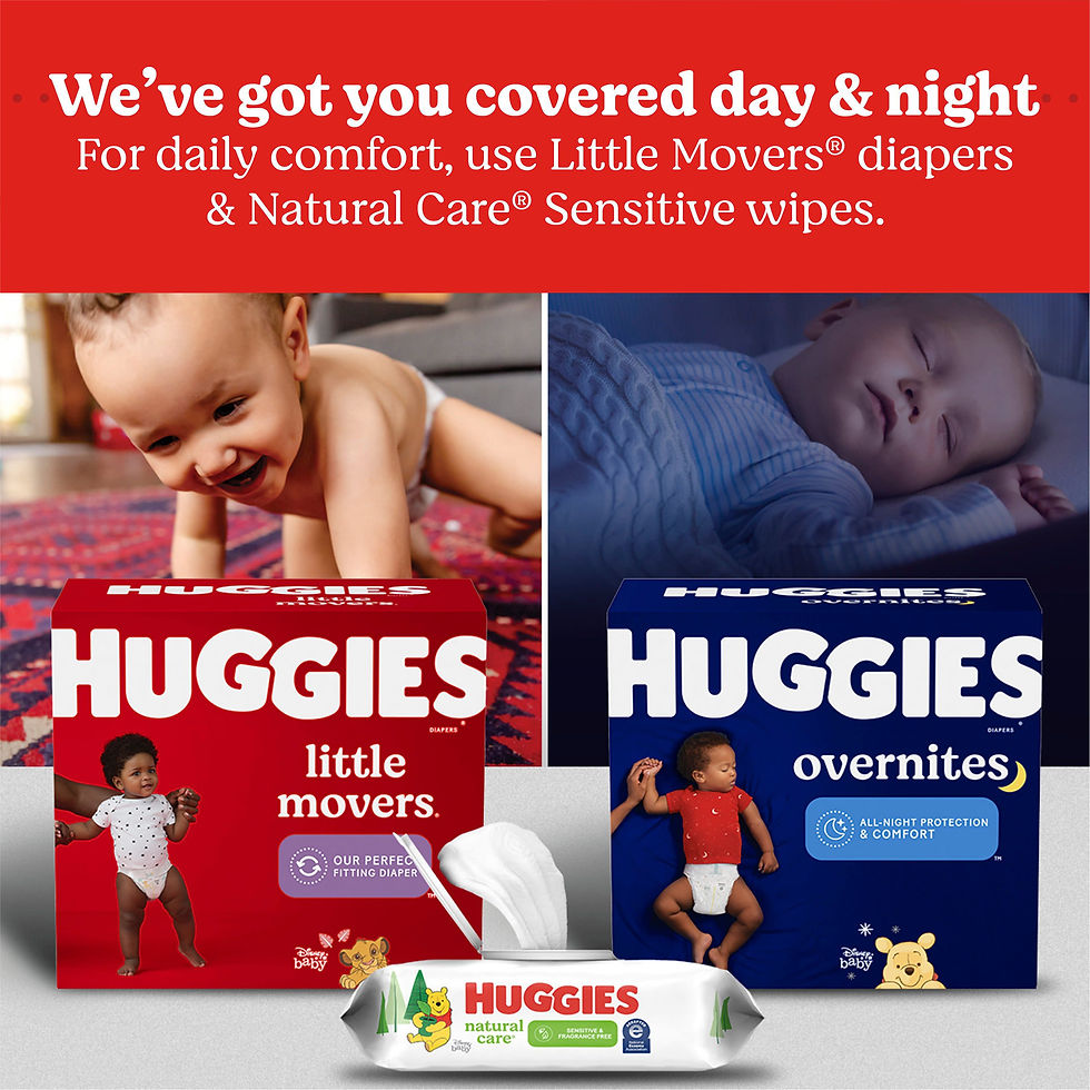 Miniaturbild: Huggies Overnites Nighttime Baby Diapers, Size 4 (22-37 lbs), 52 Ct