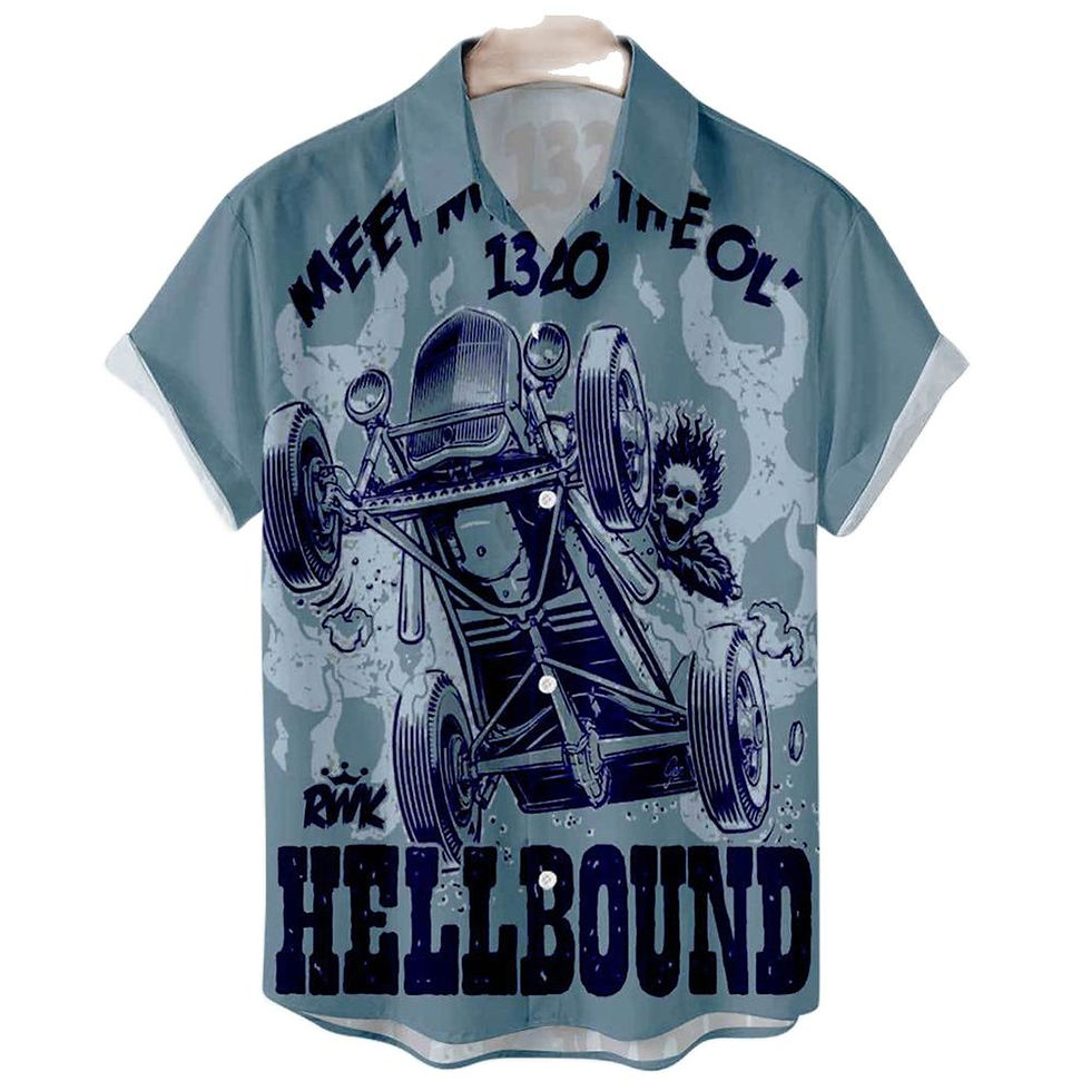 Thumbnail: Summer Men's Beach Summer Outdoor Vintage Hawaiian Shirts Vintage Top 3d Car Pr